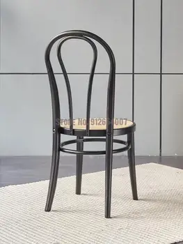Скандинавский стул из массива дерева, Домашний ресторан, кафе, кровать и завтрак, кресло для отдыха Sonnet № 18, обеденный стул с простой спинкой