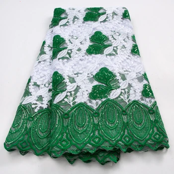 Французская сетчатая кружевная ткань с блестками, Нигерийское молочное шелковое кружево для африканских женщин 2023, Высококачественное кружево для пошива вечерних платьев A3511