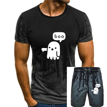 Футболка унисекс Ghost boo, хороший подарок или подарок на день рождения, футболка с плаксивым шутливым испуганным мультфильмом, мужская футболка Унисекс, новая мода