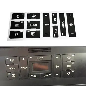 Черные наклейки для ремонта кнопок выключателей Автомобильные аксессуары из ПВХ Наклейка на выключатель кондиционера, наклейки на приборную панель, наклейки для климат-контроля Audi A2 A3 A8L