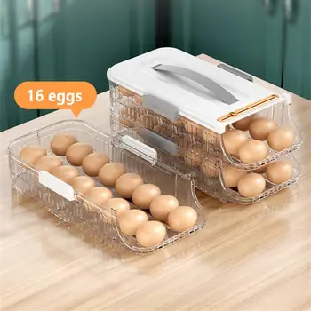 Ящик для хранения яиц, Переносная многослойная подставка для яиц, автоматическая перекатывающаяся коробка для яиц, контейнер для хранения яиц большой емкости, Домашний